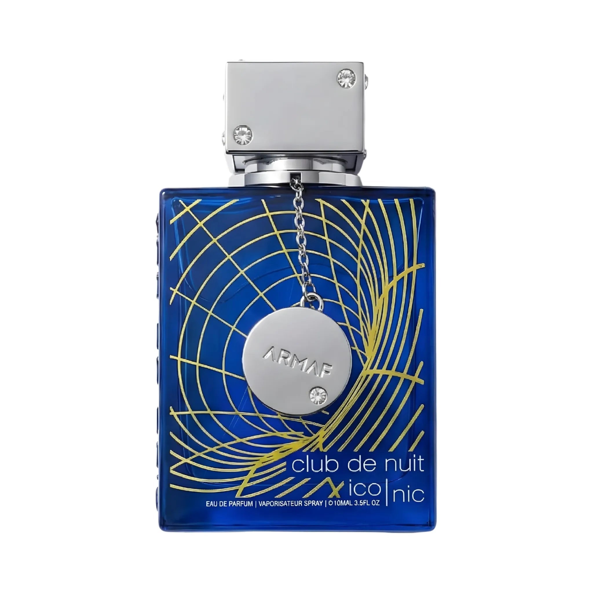 Foto frontal del Club de Nuit Blue Iconic Armaf Eau de Parfum Para Hombre fondo blanco