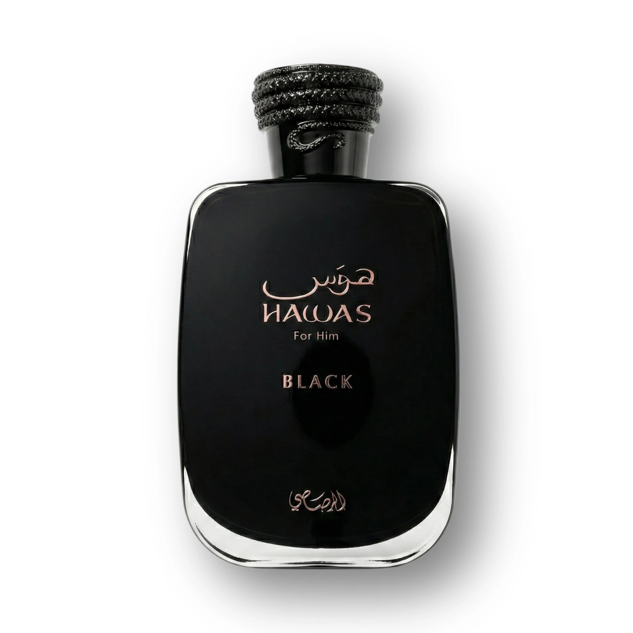 Frasco de Hawas Black Rasasi Eau de Parfum Para Hombre