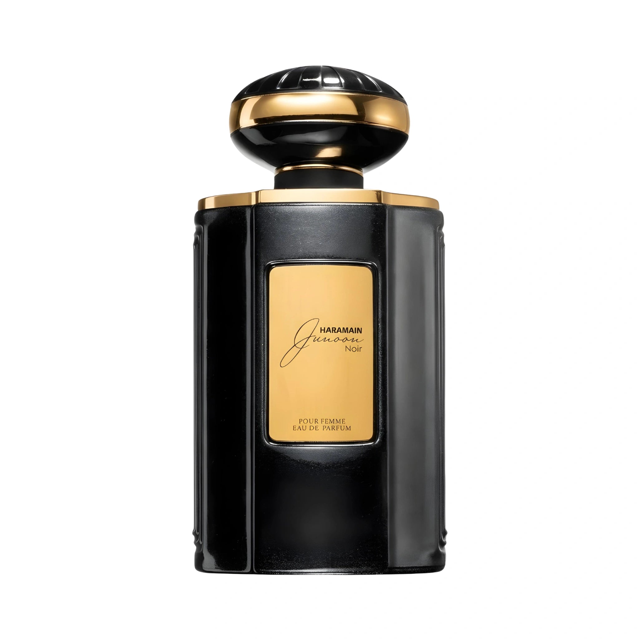 Junoon Noir Al Haramain Eau de Parfum Para Mujer de frente con fondo blanco